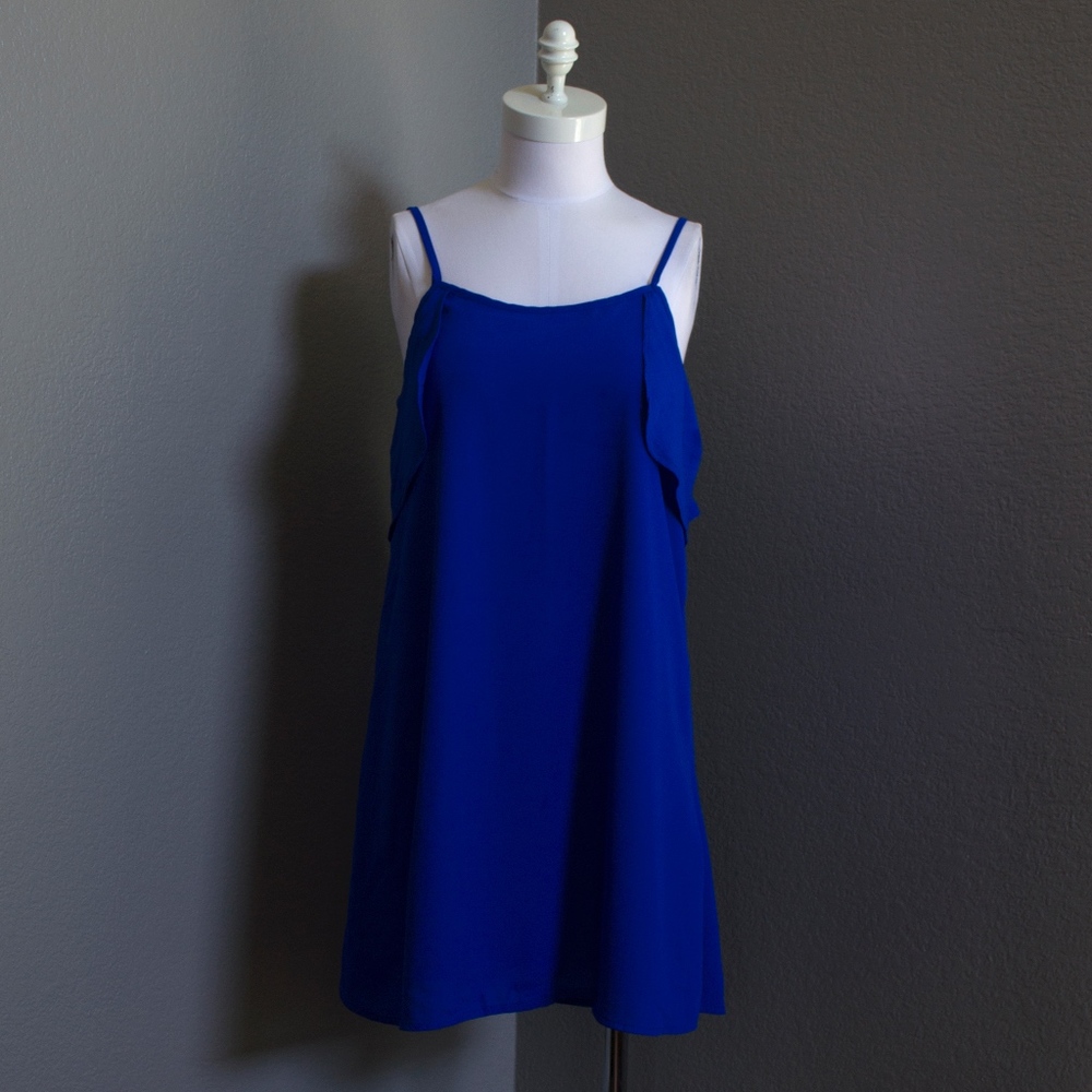Bright Blue Cape Dress